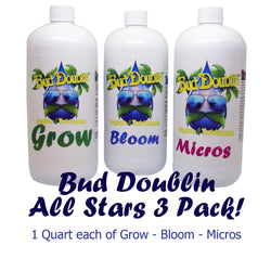 Bud Doublin Grower's 3 Pack- Micros, Grow & Bloom - GS Plant Foods
