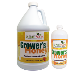 Grower's Honey Plant Based Amino Acid Plant Growth Fuel for Huge vegetative Growth, Bigger Flowers, Jumbo Fruits and Vegetables Liquid  Concentrate - GS Plant Foods