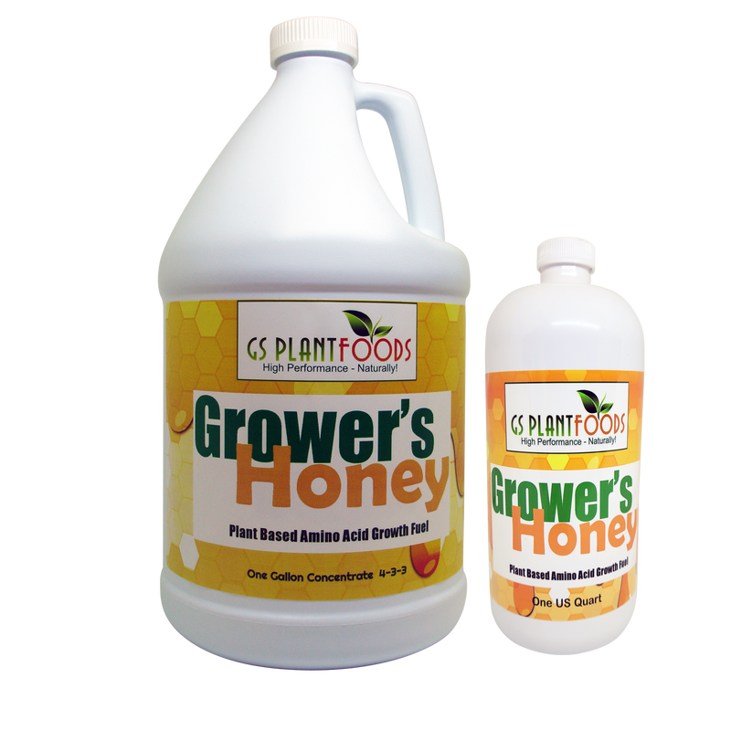 Grower's Honey Plant Based Amino Acid Plant Growth Fuel for Huge vegetative Growth, Bigger Flowers, Jumbo Fruits and Vegetables Liquid  Concentrate - GS Plant Foods