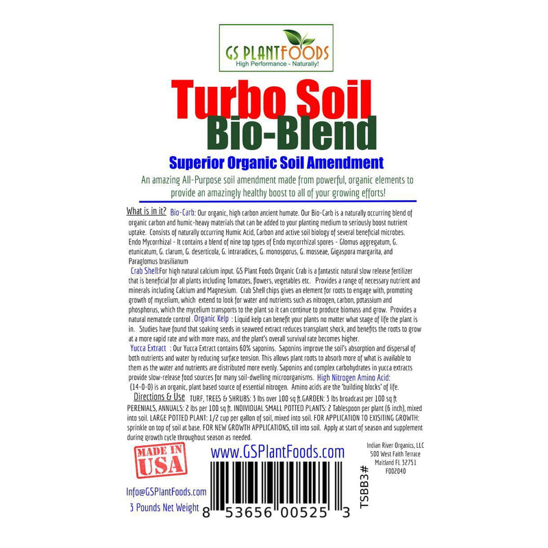 Turbo Soil Bio-Blend, Superior Organic Soil Amendment - GS Plant Foods